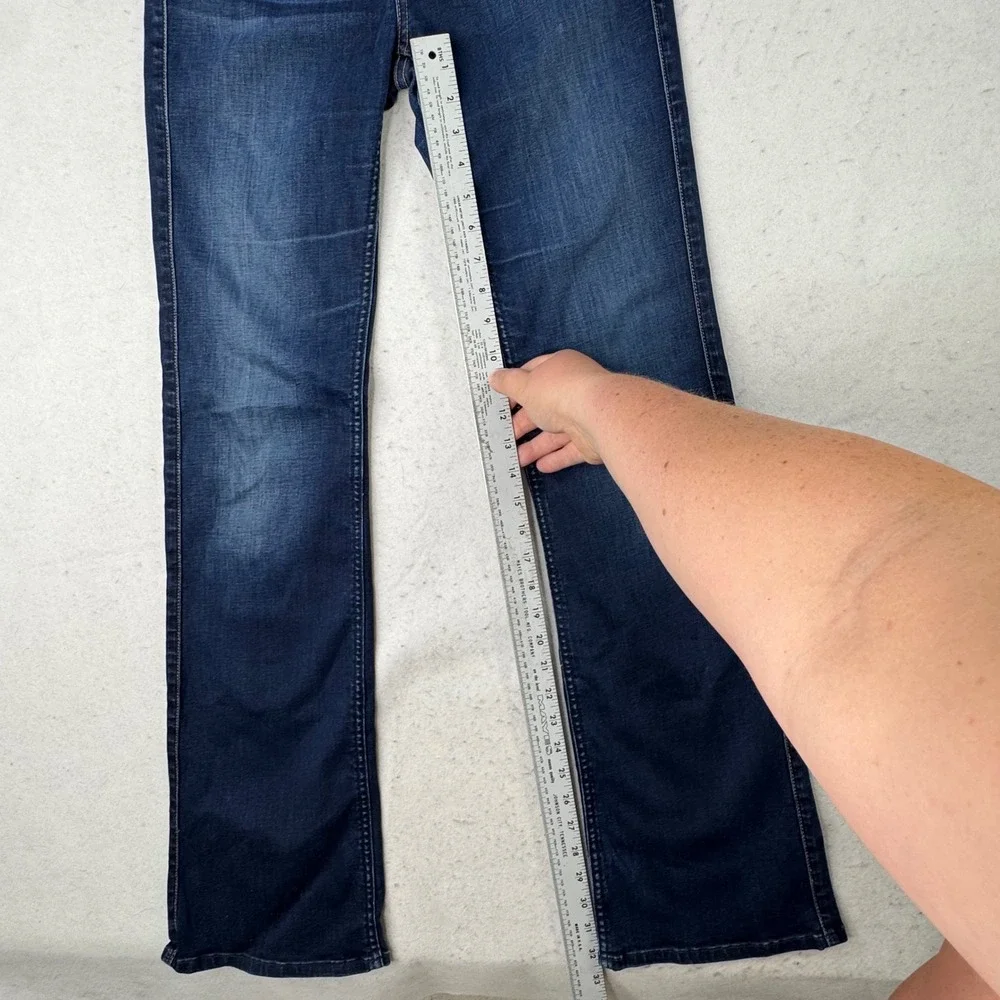 7 For All Mankind Kimmie Bootcut Jeans Womens 28 Dark Mid Rise Stretch Denim